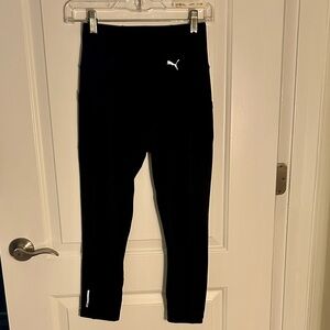 Puma Classic Black XS Athletic Leggings with Pockets